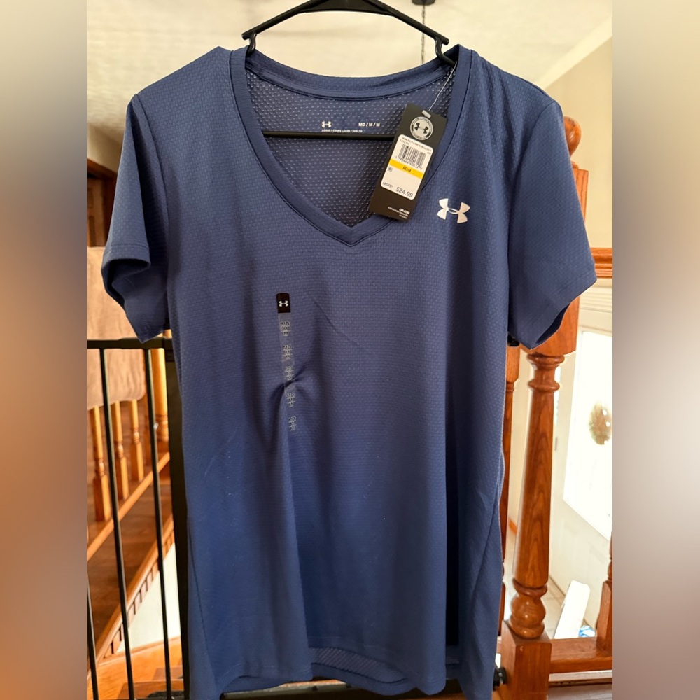 Under Armour Navy V-Neck Performance Tee